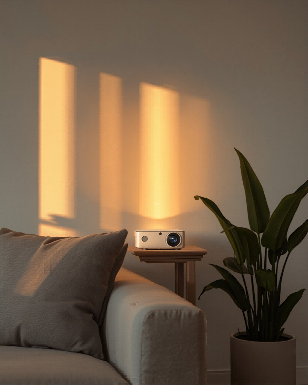 Smart 4K WiFi Projector – Home Theater – Built-in Apps & Streaming