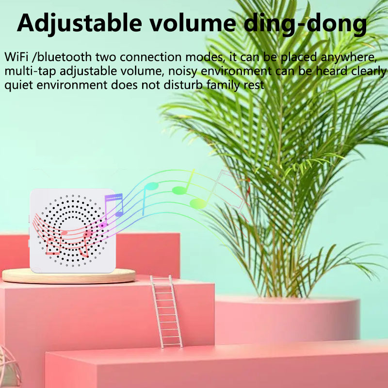 Smart WiFi Video Doorbell indoor chime with adjustable ding-dong volume – WiFi and Bluetooth connection