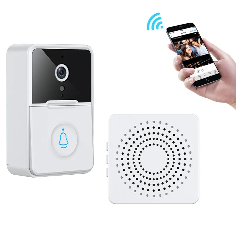 Smart WiFi Video Doorbell and indoor chime unit with WiFi connectivity